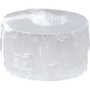 selenite t-light holder flat white