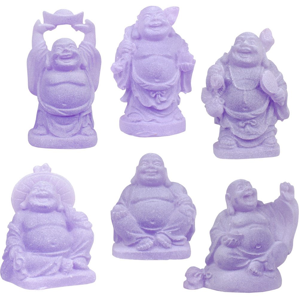 6 Stück als Set Buddha Figur Polyresin 5cm Buddha 