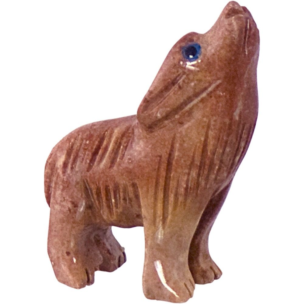 Spirit Animal Carving Dolomite - Wolf