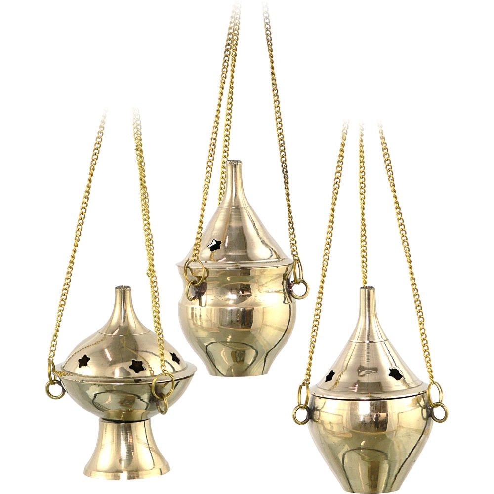 Incense Burners Hanging Brass Little Stars