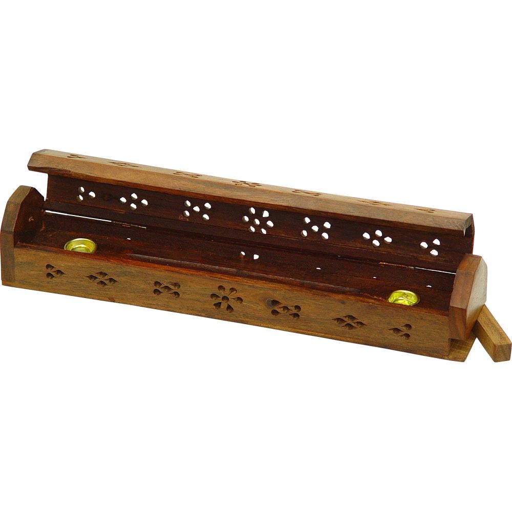 New Age Source The Wood Incense Storage Box Carved Each