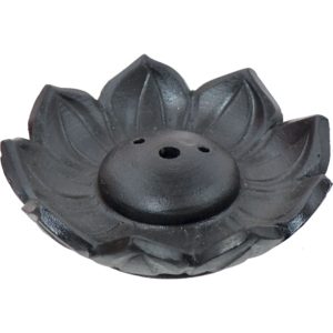 Incense Holder Lotus Black Ceramic