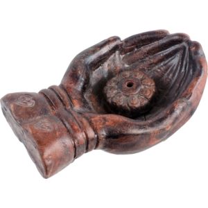 Incense Burner Lotus in Hand Ceramic