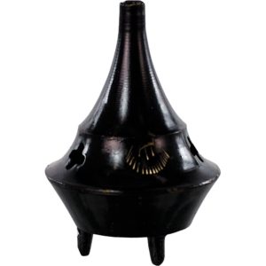 Incense Cone Burner Mini Brass Black