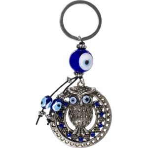 Evil Eye Talisman Key Ring Owl