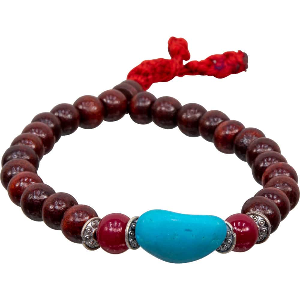 Mala Bracelet Rosewood & Turquoise