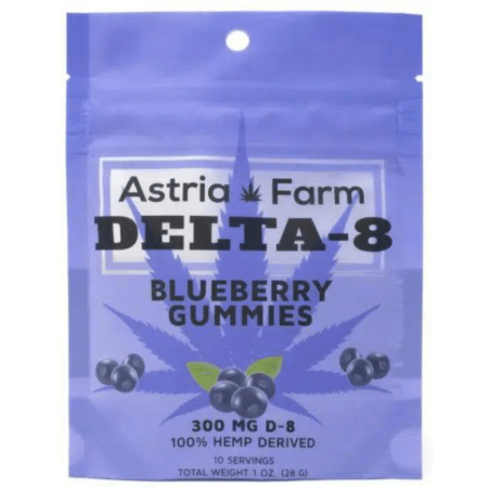 Astria Farm Delta 8 Gummies Blueberry Package