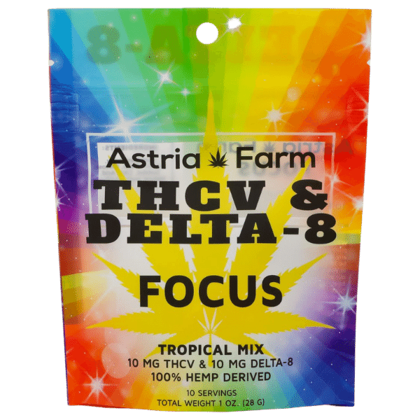 Astria Farm THCV Delta 8 Focus Gummies Tropical Mix