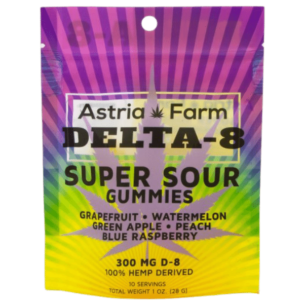 Astria Farm DELTA 8 Gummies Super Sour Fruit