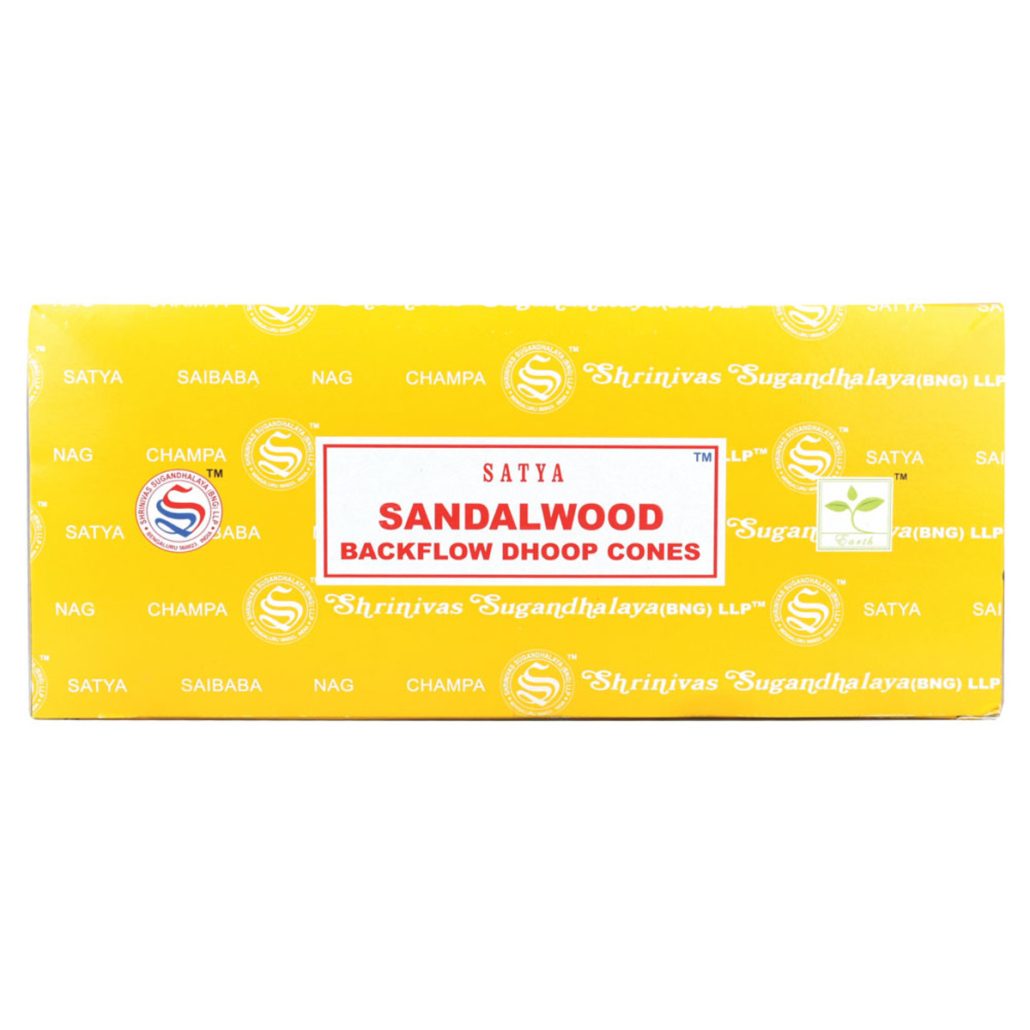 Backflow Incense Cones - Satya - Sandalwood