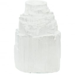 Candle Holder- Mini Iceberg White Selenite
