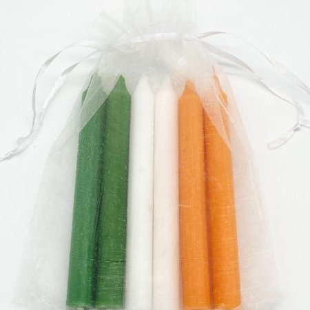 Irish Flag Colors - Ritual Candle and Candle Holder Set